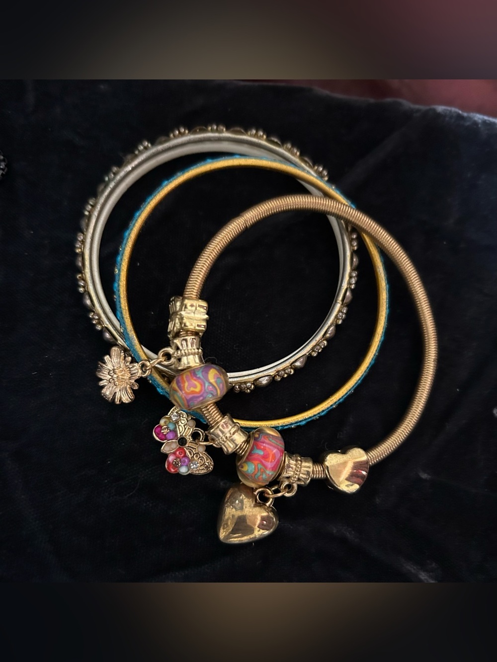 Mixed-Metal Bangle Set - Picture 3 of 4